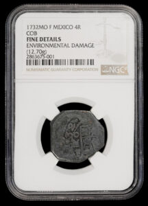 1732 Mexico 4 Reales Cob - Possible Shipwreck