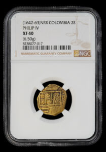 1642-1663 Bogota Colombia 2 Escudos NGC XF40